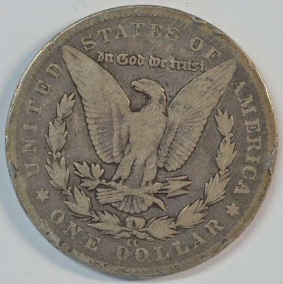 Rare 1885-CC Morgan Silver Dollar in circ.