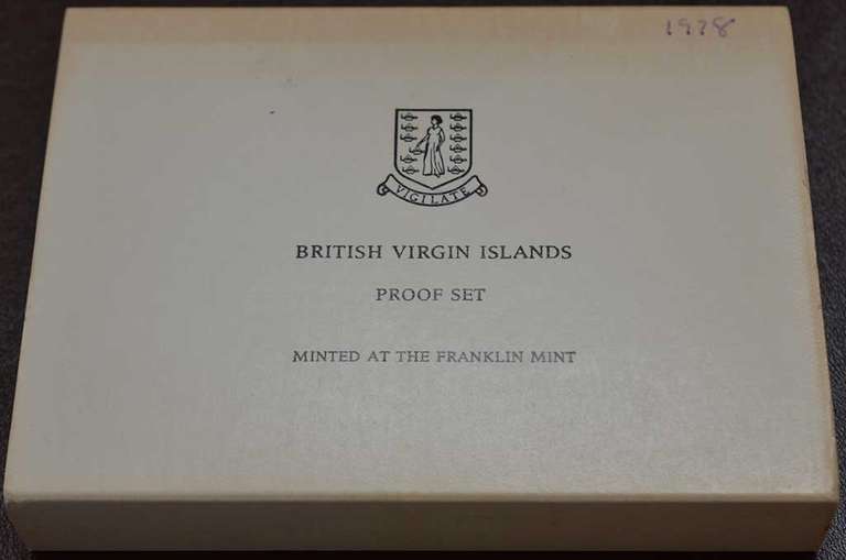 1978 British Virgin islands Proof Set Minted At Franklin Mint.