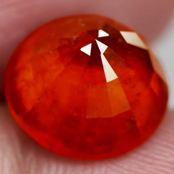 Fiery 5.53ct top red orange Spessartite Garnet
