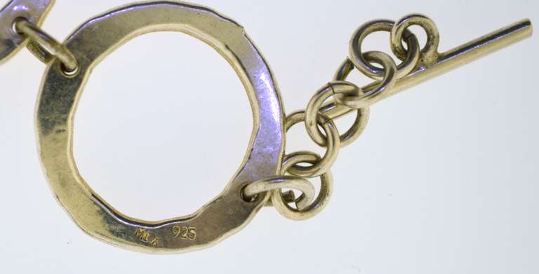Mexican Sterling Silver large Circle Link Bracelet