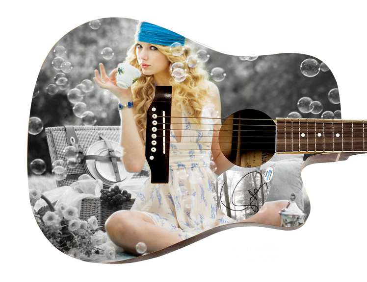 Taylor Swift Autographed Signed Custom Photo Graphics Guitar ACOA