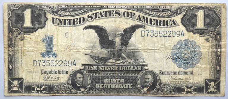 $ 1 1899 Series Black Eagle Silver Certificate