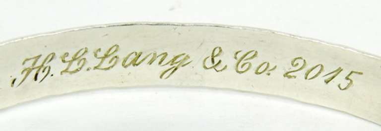 H.L. Lang Sterling Repousse Bangle Bracelet