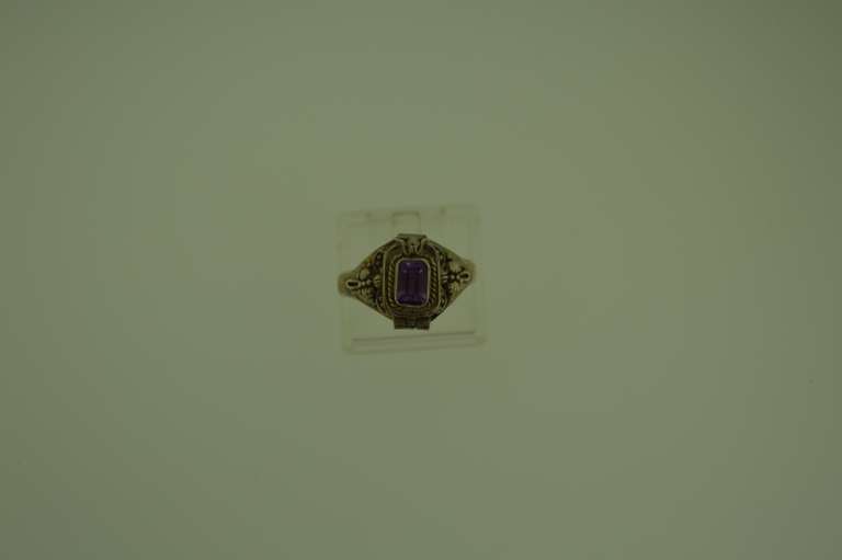 Vintage Sterling Silver Amethyst Ring