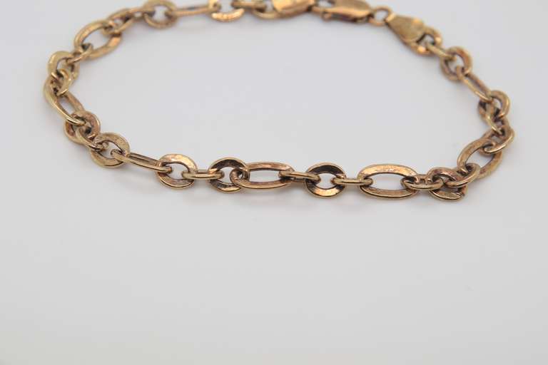 Vintage Italian Sterling Silver oval Link Bracelet