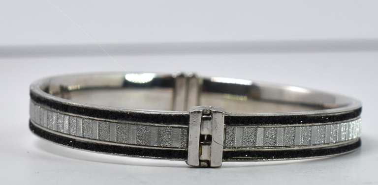 Sterling Silver Bracelet Covered With Crystals