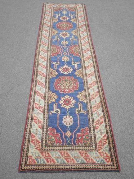 Handmade Pakistani Kazak Design 2.11x11.0