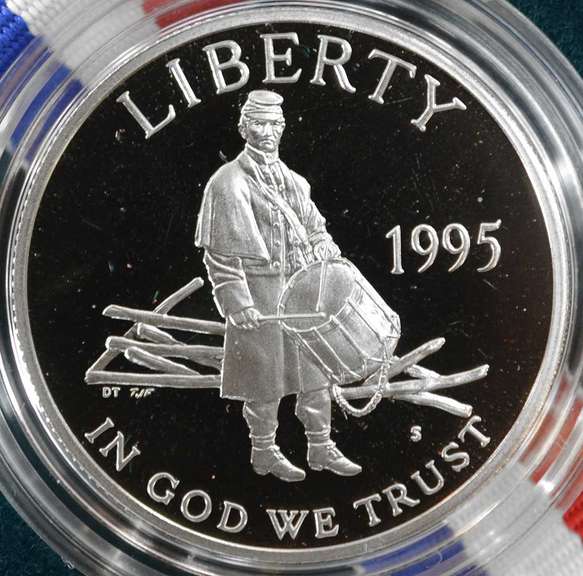 1995 Proof Civil War 50 Cent Commemoratives Lot Of 2 OGP