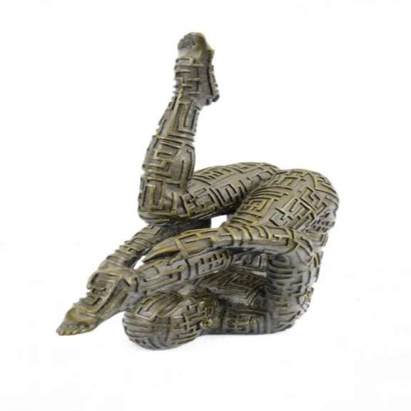 Yoga Exercise Bronze Sculpture