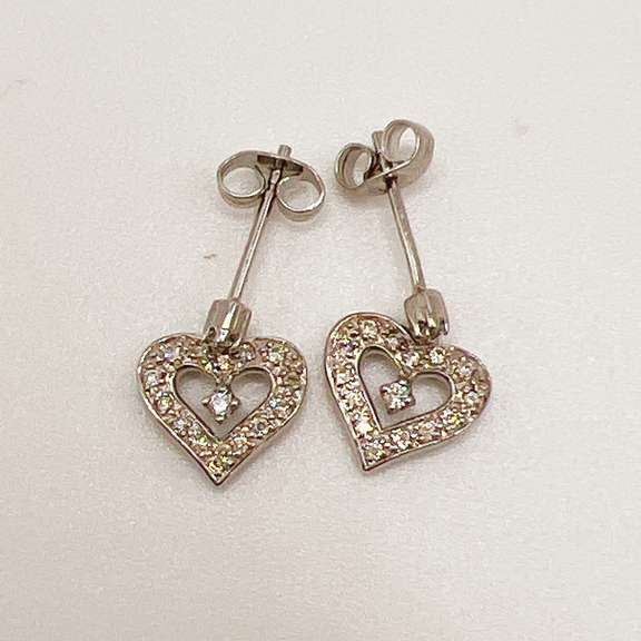 14kt White Gold & Diamond Earrings