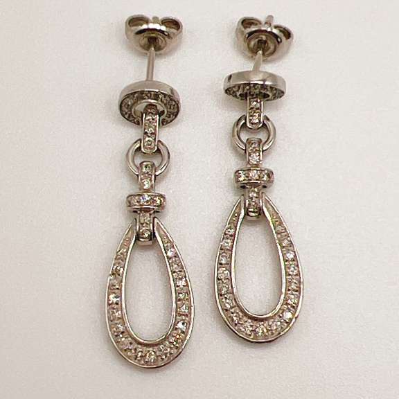 14kt White Gold & Diamond Earrings