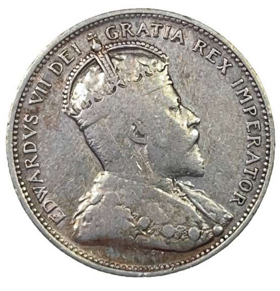 1905 Canadian Silver Quarter 25 Cents