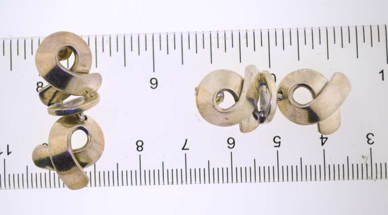 Sterling Silver Ribbon earrings