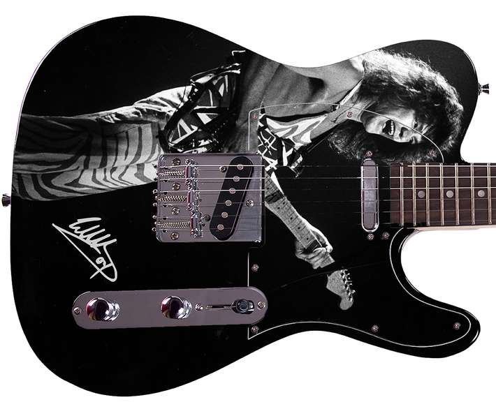 Eddie Van Halen Autographed Facsimile Signed Custom Graphics Guitar