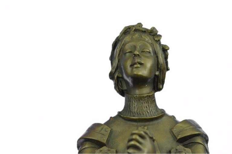 Saint Joan of Arc Bronze Marble Sculpture