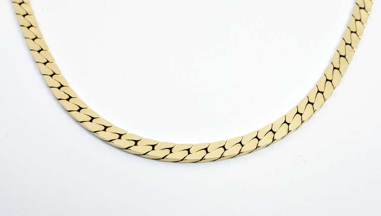 Classic 14k Herringbone Necklace