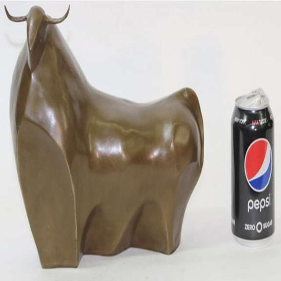 Modern Bull Bronze Sculpture