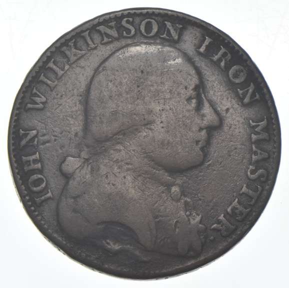1787 United Kingdom Half Penny - Wilkinson Forge