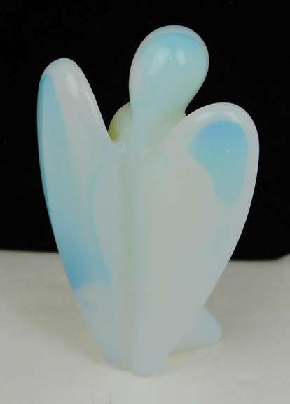Vintage Miniature Opalescent Glass Angel