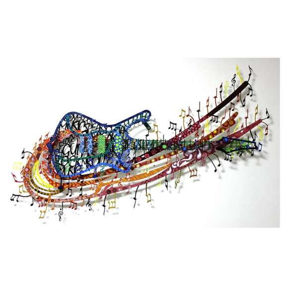 Patricia Govezensky, "Rock 'N' Roll" Original Painting on Cutout Steel with Letter of Authenticity.