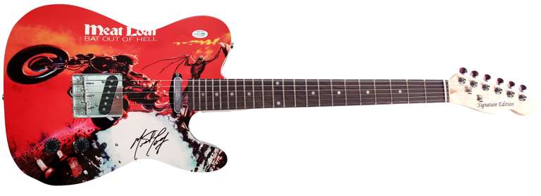 Meat Loaf Signed Bat Out Of Hell Album LP Graphics Guitar Exact Video Proof ACOA