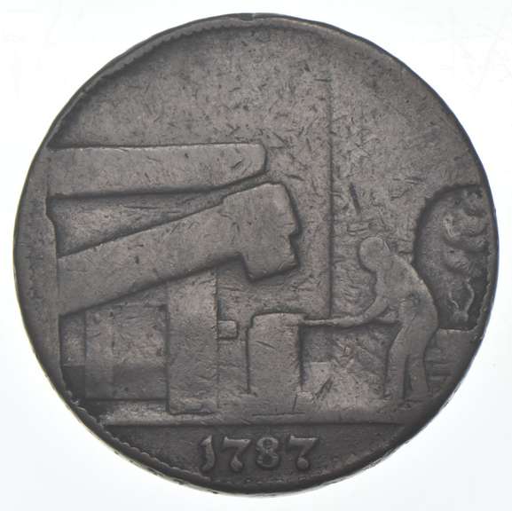 1787 United Kingdom Half Penny - Wilkinson Forge