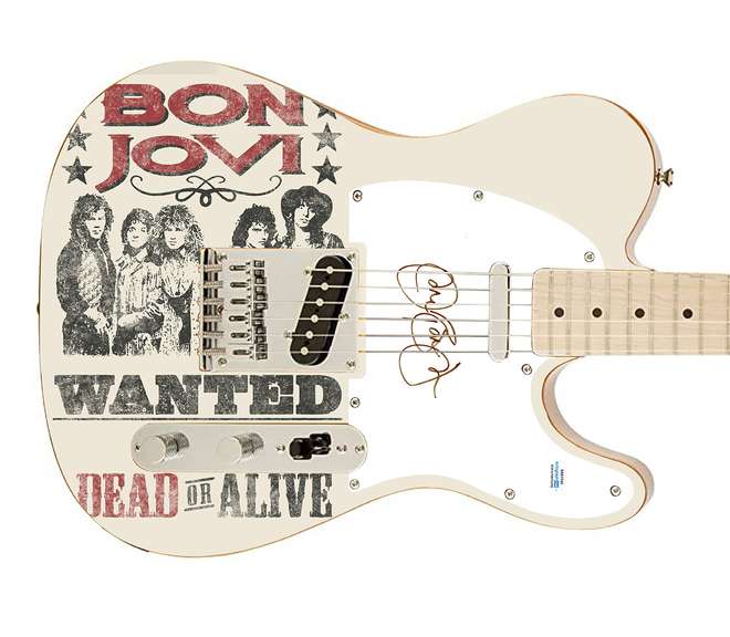 Jon Bon Jovi Autographed Signed Fender Telecaster Photo Graphics Guitar ACOA
