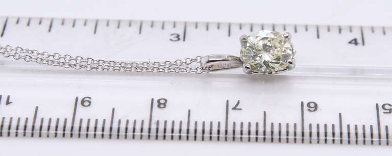 Poweerful White Gold Diamond Pendant on Chain