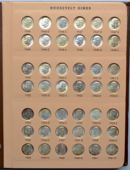 Roosevelt Dimes Complete Unc & Proofs 1946-2112