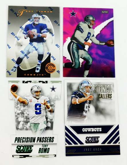 4 Dallas Cowboys QB Football Cards