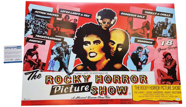 Meat Loaf Signed Rocky Horror Picture Show 24x36 Poster Exact Video Proof ACOA