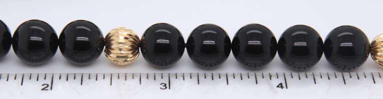 Black Onyx Bead Necklace
