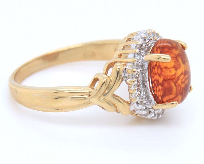 Fabulous Carvel Cab with Diamond Halo Ring