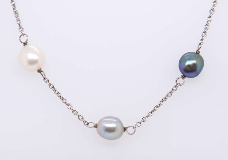 Sterling Silver Pearl Necklace