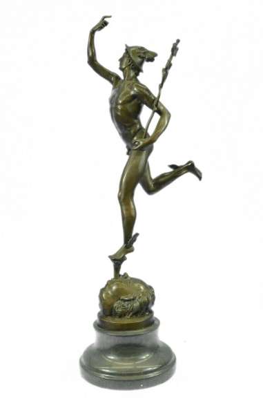 Roman Flying Mercury Bronze Figure