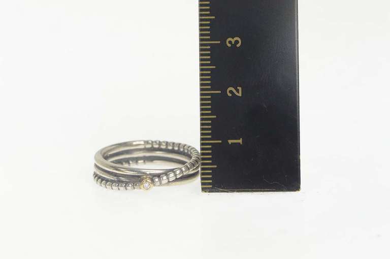 Sterling Silver 14K Authentic Pandora Diamond Rising Star Ring