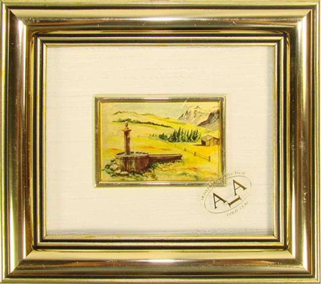 VERY COLLECTIBLE FINE CERTIFIED 23K GOLD LEAF SCENERY