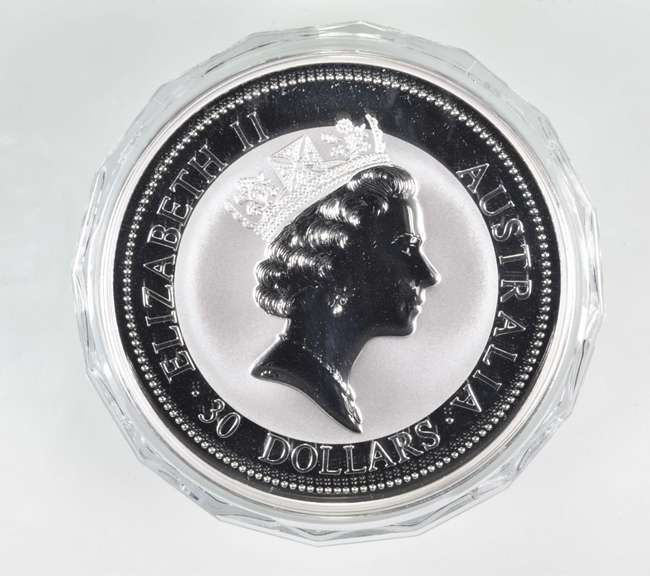 1998 Australia 30 Dollars - Kookaburra - 1 Kilo .999 Fine Silver