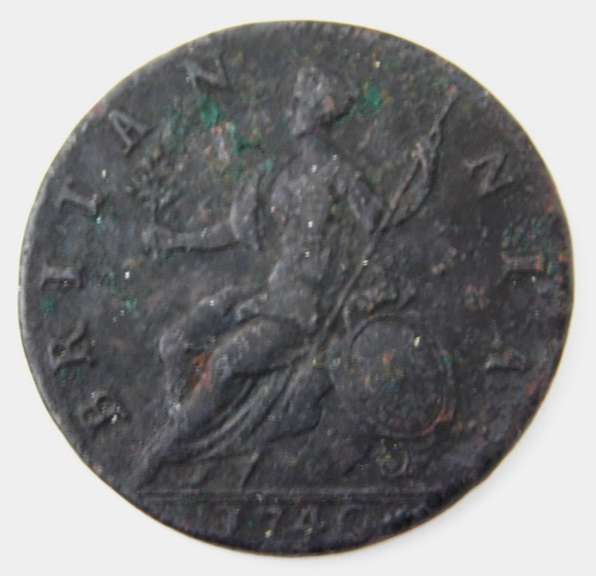 1740 Great Britain George II Half Penny Coin