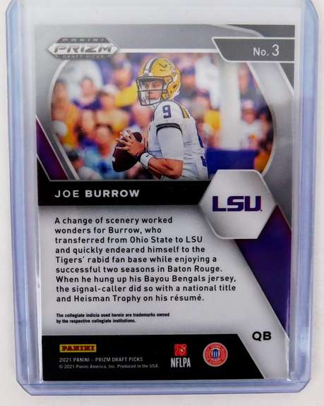 Joe Burrow 2021 Panini Draft Picks Football Card