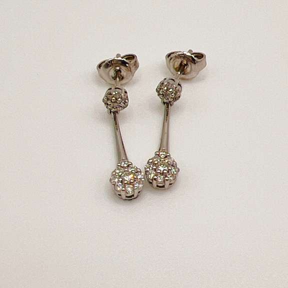 14kt White Gold & Diamond Earrings