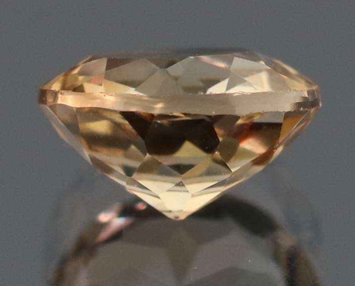 Exciting 3.11ct 9mm champagne Imperial Topaz solitaire