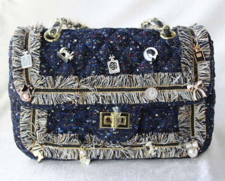 Designer Style Navy Color Hand Bag