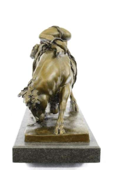 Nude - Bull Bronze Statue