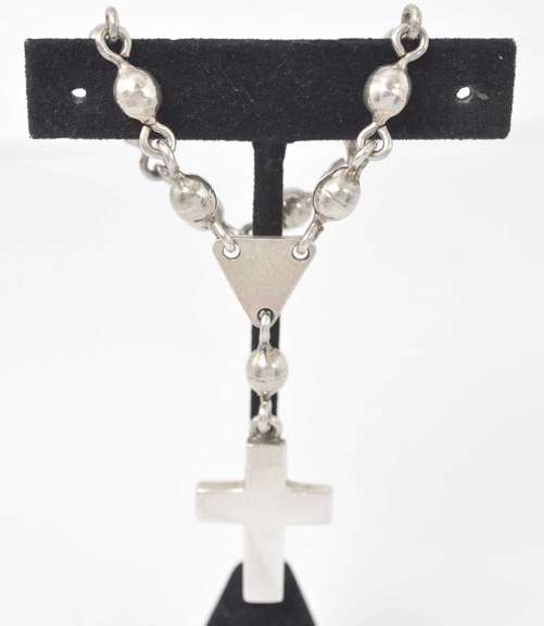 Sterling Silver Handheld Rosary From Mexico.