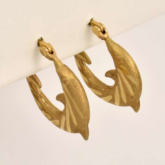 Whimsical Dolphin Hoop Earrings
