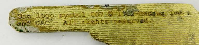 Rare 1960's 007 Figural Gun Perrier Bottle Opener