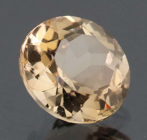 Exciting 3.11ct 9mm champagne Imperial Topaz solitaire