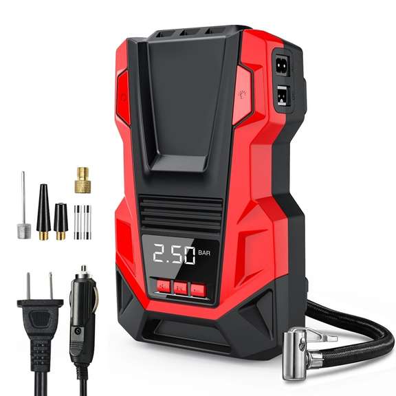 Digital Air Pump Tire Inflator Automatic Display