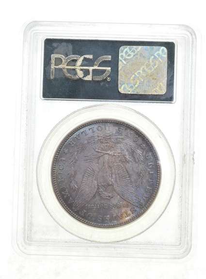 MS64 1885 Morgan Silver Dollar - Graded PCGS Irredescent Tone!